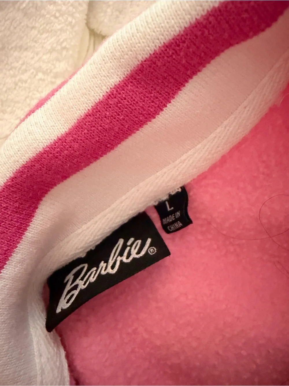 Barbie Pink zip Jogger set matching size L